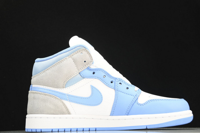 nike air jordan 1 mid university blue grey dx9276-100